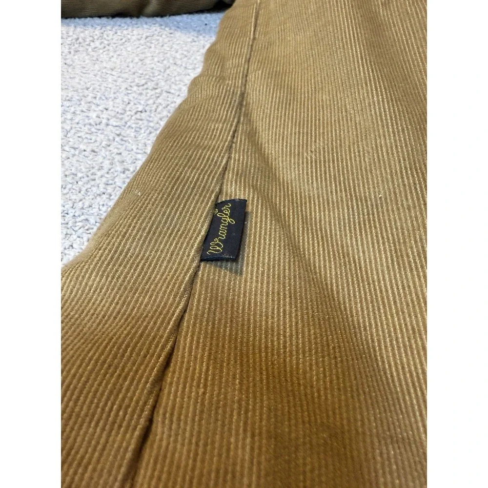 Vintage 80s Wrangler Wrange Coat Corduroy Sherpa Lined Men Large Tan Western USA